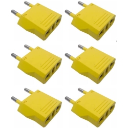 TEDLIN 6 Pack Of European Travel Plug Adapter Us Ca to Europe Plug Adapter Outlet Converter Us / Ca to Most Of Europe Eu Spain Germany France Italy