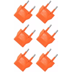 TEDLIN 6 Pack Of European Travel Plug Adapter Us Ca to Europe Plug Adapter Outlet Converter Us / Ca to Most Of Europe Eu Spain Germany France Italy