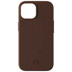 Incipio Cru Leather Fitted Hard Shell Case with MagSafe for iPhone 16e/15/14/13 - Brown - Only at Best Buy