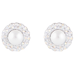 LE REVE SILVER Le Reve Pearl Stud Earrings In Sterling