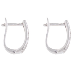 LE REVE SILVER Le Reve Cubic Zirconia Cubic Drop Earrings In Sterling