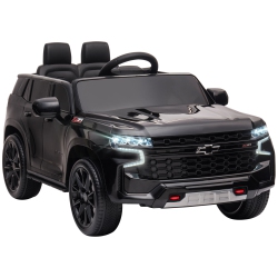 AOSOM Licensed Chevrolet Tahoe Kids Ride On Car, 12V 7Ah Toddler Electric Car \w Parent Remote Control, 3 Speeds, Spring Suspension, Led Light