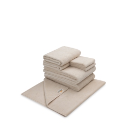 TAKASA Organic Bath Towel Set With Mat - 7 Piece Set - Certified Fairtrade And Gots Organic Cotton