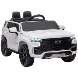 AOSOM Licensed Chevrolet Tahoe Kids Ride On Car, 12V 7Ah Toddler Electric Car \w Parent Remote Control, 3 Speeds, Spring Suspension, Led Light