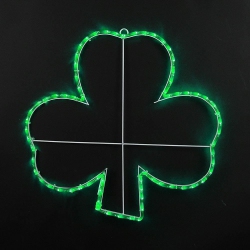 NOVELTY LIGHTS LLC Novelty Lights Led Shamrock Rope Light Motif Sculpture, St. Patrick's Day Decoration In Green