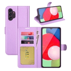 CSMART [Cs] Samsung Galaxy A24 4G / A25 5G Case, Magnetic Leather Folio Wallet Flip Case Cover With Card Slot In Purple