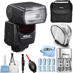 NIKON Sb-700 Af Speedlight With 4 Aa Batteries + Charger + Diffuser Bundle