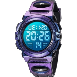 ULTREND Kids' Digital Sport Watch – Waterproof, Led, Chronograph & Alarm With Silicone Band – Perfect Outdoor Watch for Kids In Multicolor