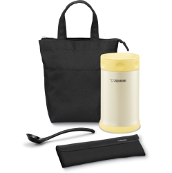 ZOJIRUSHI Zo-Sw-Fbe75(Yp) Stainless Steel Food Jar - Pearl In Yellow