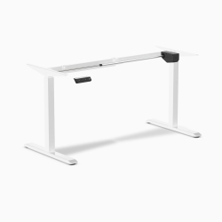 DESKY Single Sit-Stand Desk Frame – White, 28.7"–48.4" Lift, 176 Lb Capacity, Single Motor