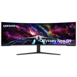 Samsung 57" 8K Ultra HD 240Hz 1ms GTG Curved VA LED FreeSync Gaming Monitor (LS57CG952NNXZA) - Black/White