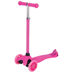 Rugged Racers Mini 3-Wheeled Foldable Kick Scooter - Pink