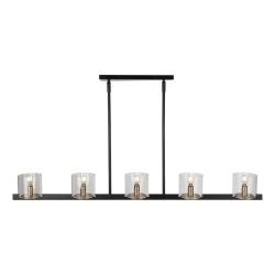 ARTCRAFT LIGHTING Salinas Collection 5-Light Island Light And Brass In Black