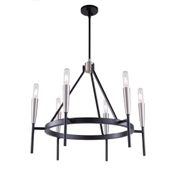 ARTCRAFT LIGHTING Flute 6-Light Chandelier