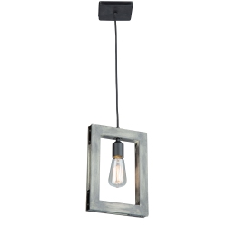 ARTCRAFT LIGHTING Gatehouse 1 Light Pendant (Beach Wood & Black)