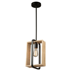 ARTCRAFT LIGHTING Perris 1 Light Pendant In Black