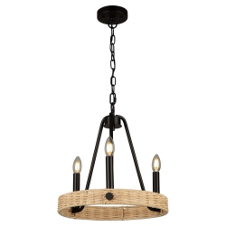 ARTCRAFT LIGHTING Perris 3 Light Chandelier In Black