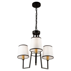 ARTCRAFT LIGHTING Coco 3 Light Chandelier And Gold In Black
