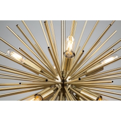 ARTCRAFT LIGHTING Sunburst 8 Light Chandelier (Satin Brass)