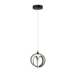 ARTCRAFT LIGHTING Rose 1 Light Led Pendant In Black