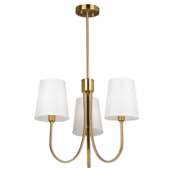 ARTCRAFT LIGHTING Rhythm 3 Light Chandelier Brushed In Gold