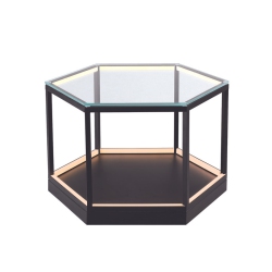 ARTCRAFT LIGHTING Tavola 9W Led Hexagon Table In Black
