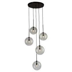 ARTCRAFT LIGHTING Pinpoint 5 Light Pendant In Black