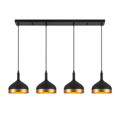 ARTCRAFT LIGHTING Dash Collection 4-Light Island Light & Gold In Black
