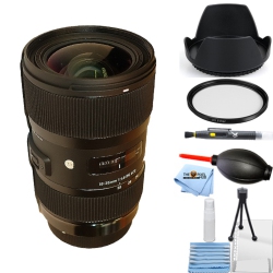 SIGMA 18-35MM F/1.8 Dc Hsm Art Lens for Nikon 210-306 - Uv Filter Bundle