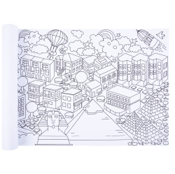 TOOKYLAND Kids Giant Coloring Roll - 28 X 600 Cm Sticky Drawing Paper, Large Restick Poster Sheet, Arts & Crafts Toy for Toddlers 3 Year Old +