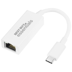 BESTBUY ESSENTIALS - Be-Pa3C6E-C USB-C to Ethernet Adapter Up to 1GBps Plug And Play