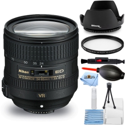 NIKON Af-S Nikkor 24-85MM F3.5-4.5G Ed Vr Lens 2204 - 7PC Accessory Bundle