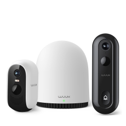 WUUK No Subscription Security Cameras \w 32GB Storage Chime/base Station, Including A Wire Free Or Wired Doorbell Camera And An Outdoor Camera, 2K