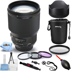 SIGMA 85MM F/1.4 Dg Hsm Art Lens for Nikon F 321955 + Filter Kit Bundle