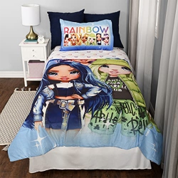 RAINBOW HIGH Twin Bedding Set Expressions (4 Piece Set, Bed In A Bag) Includes Reversible Comforter, Flat Sheet, Fitted Sheet, And Pillowcase