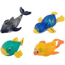 SWIMLINE Set Of 4 Water Activated Light-Up Sea Animals Swimming Pool Dive Toys