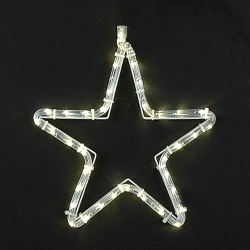 NOVELTY LIGHTS LLC Novelty Lights Led Warm Star Rope Light Motif Sculpture, Large Star In White
