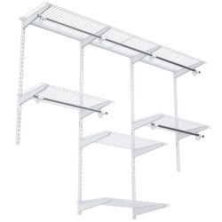 TOPBUY Wall Mounted Custom Closet Adjustable Hanging Storage Organizer Rack