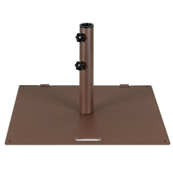GYMAX 50 Lbs Patio Umbrella Base Stand 24" Outdoor Square Market Handle Wheel