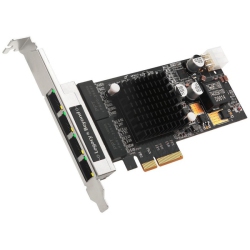 SIIG 4-Port Gigabit Ethernet With Poe PCie Card - Intel 350 (Lb-Ge0811-S1)