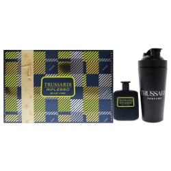 TRUSSARDI Riflesso Vibe By for Men - 2 PC Gift Set 3.4 OZ Edt Spray, Sport Bottle In Blue