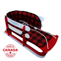 BEAVERSNOW Child Sled With Seat Belt - In Red