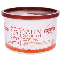 SATIN SMOOTH Honey Wax With Argan Oil By for Women - 14 OZ Wax