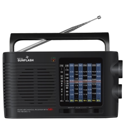 DIGITAL SUNFLASH 9 Band Am/fm/sw1-7 Portable Radio Rd-99 With USB And Micro Sd
