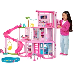 MATTEL Barbie Dreamhouse 2023, Pool Party Doll House With 75+ Pieces And 3-Story Slide, Barbie House Playset, Pet Elevator And Puppy Play Areas​