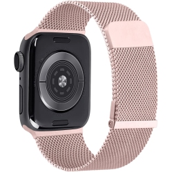 SUPERSHIELD Milanese Mesh Bracelet for Apple Watch for Iwatch Se Ultra Series 8 7 6 5 4 3 2 1 - Rose In Gold