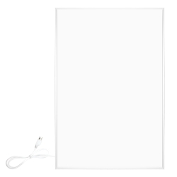 WARMLYYOURS Ember Flex Radiant Panel Heater, White, Plug-In Or Hardwired, 500W, 35" X 24”