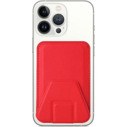 BATTPIT Magsafe Wallet With Stand Phone Card Holder Leather Cover Case Magnetic for Iphone 14 13 12 Pro Max Magsafe Back With Kickstand (Red)