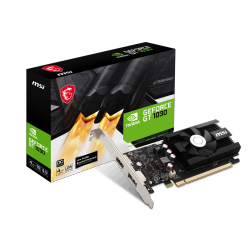 MSI Geforce Gt 1030 4GB Ddr4 PCi Express 3.0 X16 (Uses X4) Low Profile Video Card Gt 1030 4Gd4 Lp Oc, Video Card