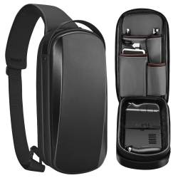 HLD Carrying Case for Steam Deck Console & Accessories, Shockproof Hard Shell Protective Crossbody Shoulder Chest Backpack \w Pockets Fit Console For